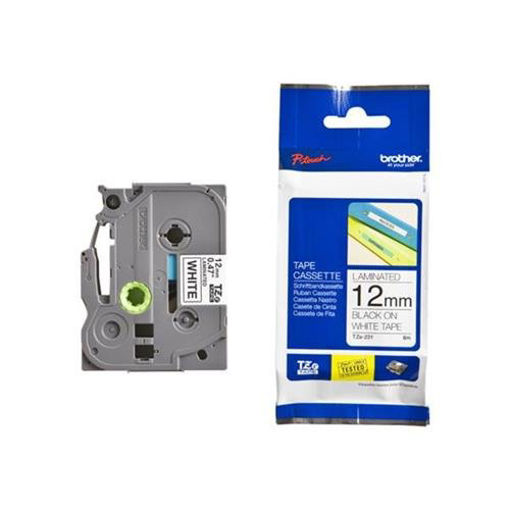 Picture of BROTHER TAPE CASSETTE 12MM BLACK ON WHITE